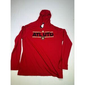 Adidas Atlanta United FC MLS‎ Soccer Red Hoodie Long Sleeve Shirt XL